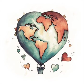 watercolor painting about Earth Day png