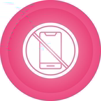 No Cell Phone Vector Icon