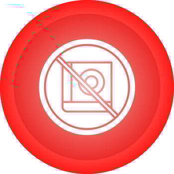No Education Vector Icon