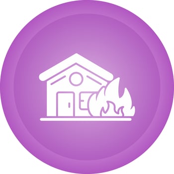 House On Fire Vector Icon