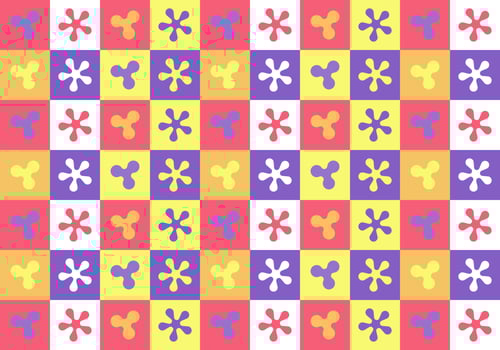 set of colorful free form object and symbol seamless pattern background vector
