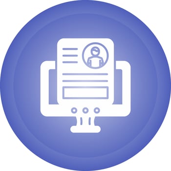 Online Resume Vector Icon
