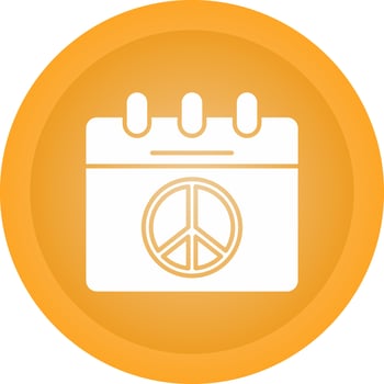 Peace Calendar Vector Icon
