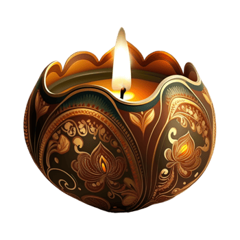 Diwali Diya Festivals In India Gold Deepavali Lamp png