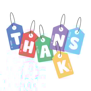Trendy Thanks Tags vector