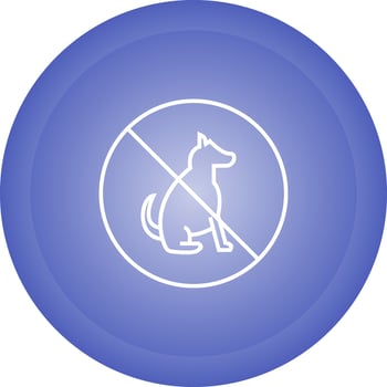 No Pet SIgn Vector Icon
