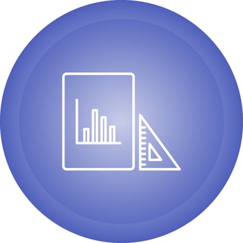 Set Square and Graph Vector Icon