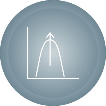 Bell Shaped Graph Vector Icon