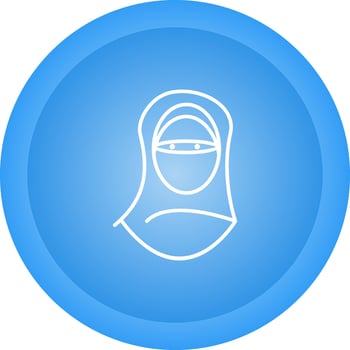 Woman with Niqab Vector Icon