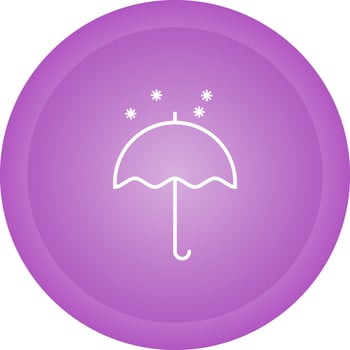 Umbrella with Snow Vector Icon