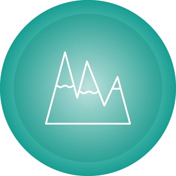 Ice Top Mountain Vector Icon