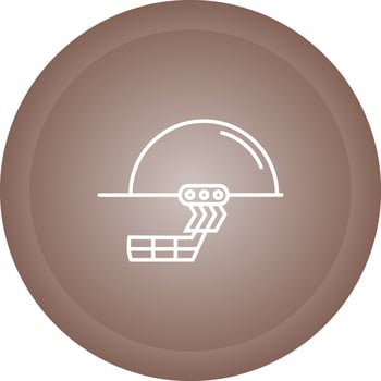Cricket Helmet Vector Icon