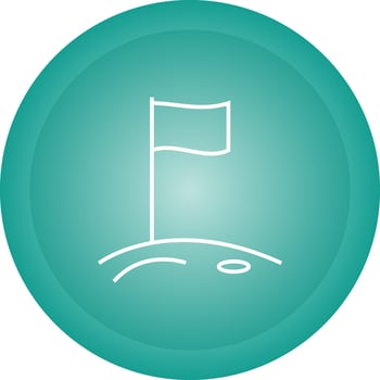 Flag on Moon Vector Icon