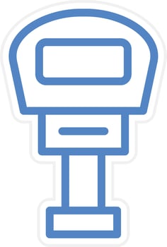 Parking Meter Vector Icon Style