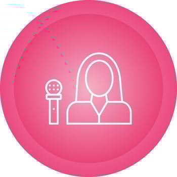 Female Anchor Vector Icon