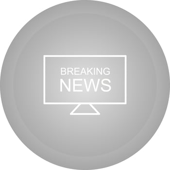 Breaking News on TV Vector Icon
