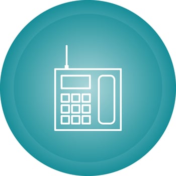 Wireless Landline Phone Vector Icon