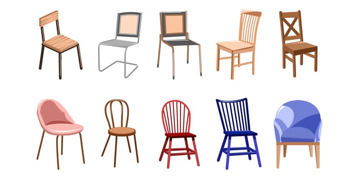 chair vector set collection graphic clipart design