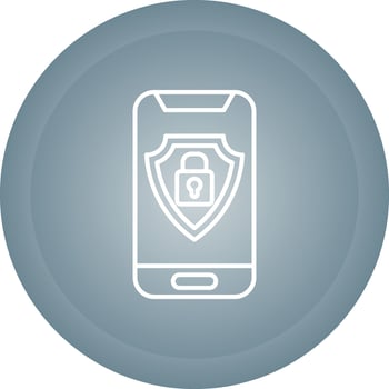 Mobile Security Vector Icon