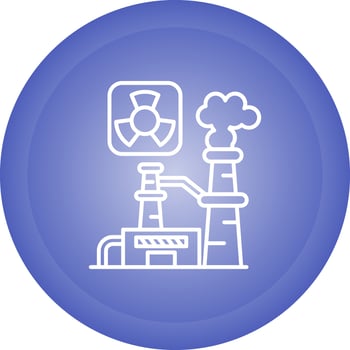 Nuclear Plant Vector Icon
