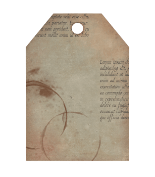 Scrapbook vintage label. Old grunge paper tag for planner, notebook, journal png
