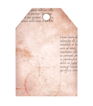 Scrapbook vintage label. Old grunge paper tag for planner, notebook, journal png