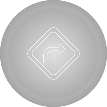 Right Turn Vector Icon