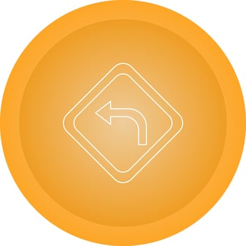 Left Turn Vector Icon