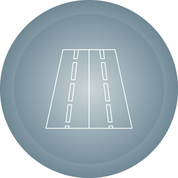 Two Way Road Vector Icon