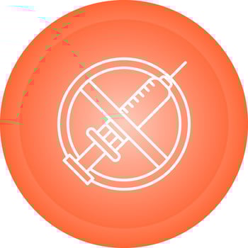 No Vaccines Vector Icon