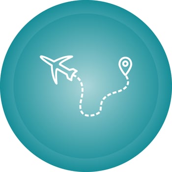 Plane Flying Vector Icon