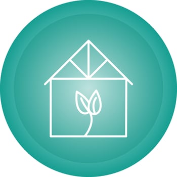Green House Vector Icon