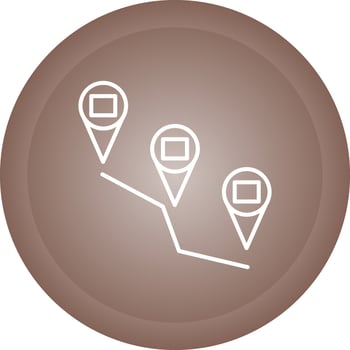 Reaching Destination Vector Icon