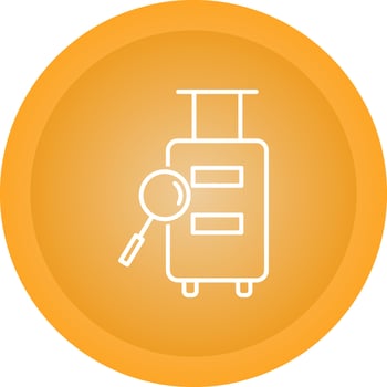 Luggage Inspection Vector Icon