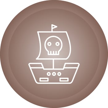 Pirate Ship Vector Icon
