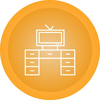 Television Set with Vector Icon