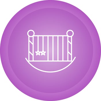 Baby Cot Vector Icon