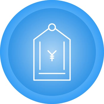 Yen Tag Vector Icon
