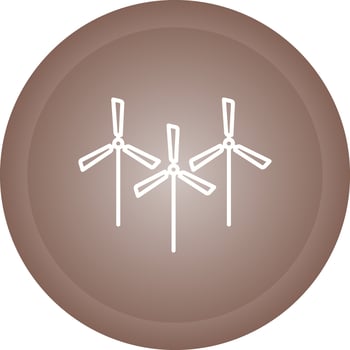 Multiple Windmills Vector Icon