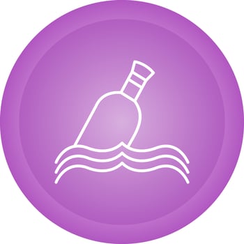 Bottle in Water Vector Icon