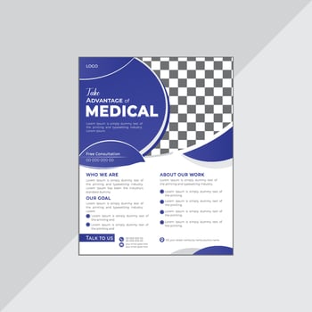 Creative Medical Flyer Design Template. vector