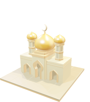 a mosque 3d png