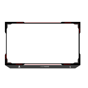 Online gaming screen panel and border design for gamers png
