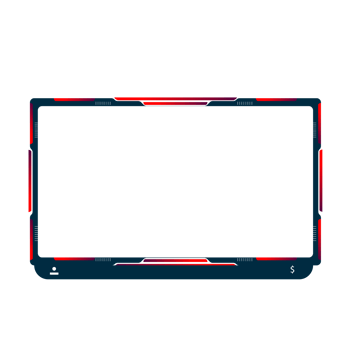 Online gaming screen panel and border design for gamers png