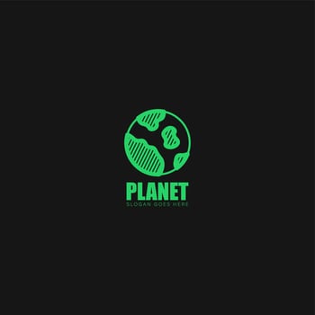planet brand logo,planet earth insignia vector