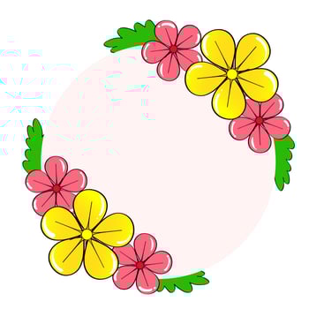 frame with flowers vector