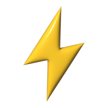 3d icon lightning png