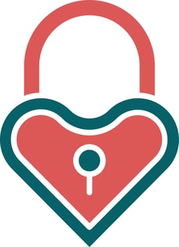 1316 - Wedding Padlock.eps vector