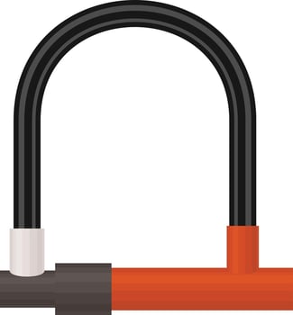 Vector Graphics Of A Folding Lock For Bicycles