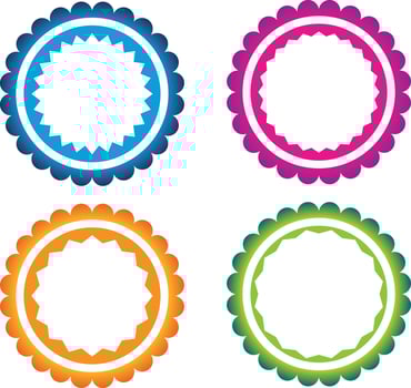 Blank Stickers In Various Colors vector